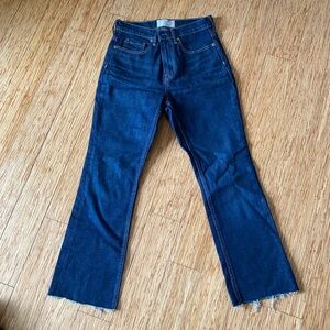 Everlane Dark Blue Kick Crop Jeans